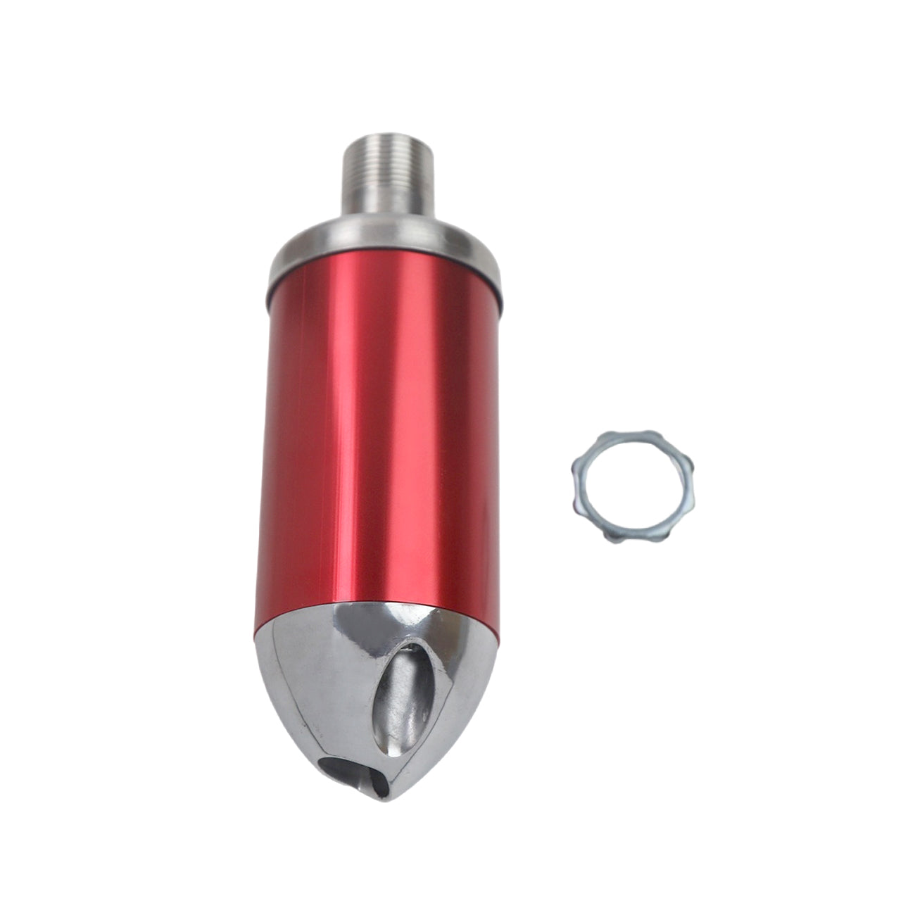 Exhaust Pipe female thread With Muffler For Predator 196cc 212cc for GX160 GX200 Engine for Coleman Bt200x Go Kart Mini Bike Performance Parts Red
