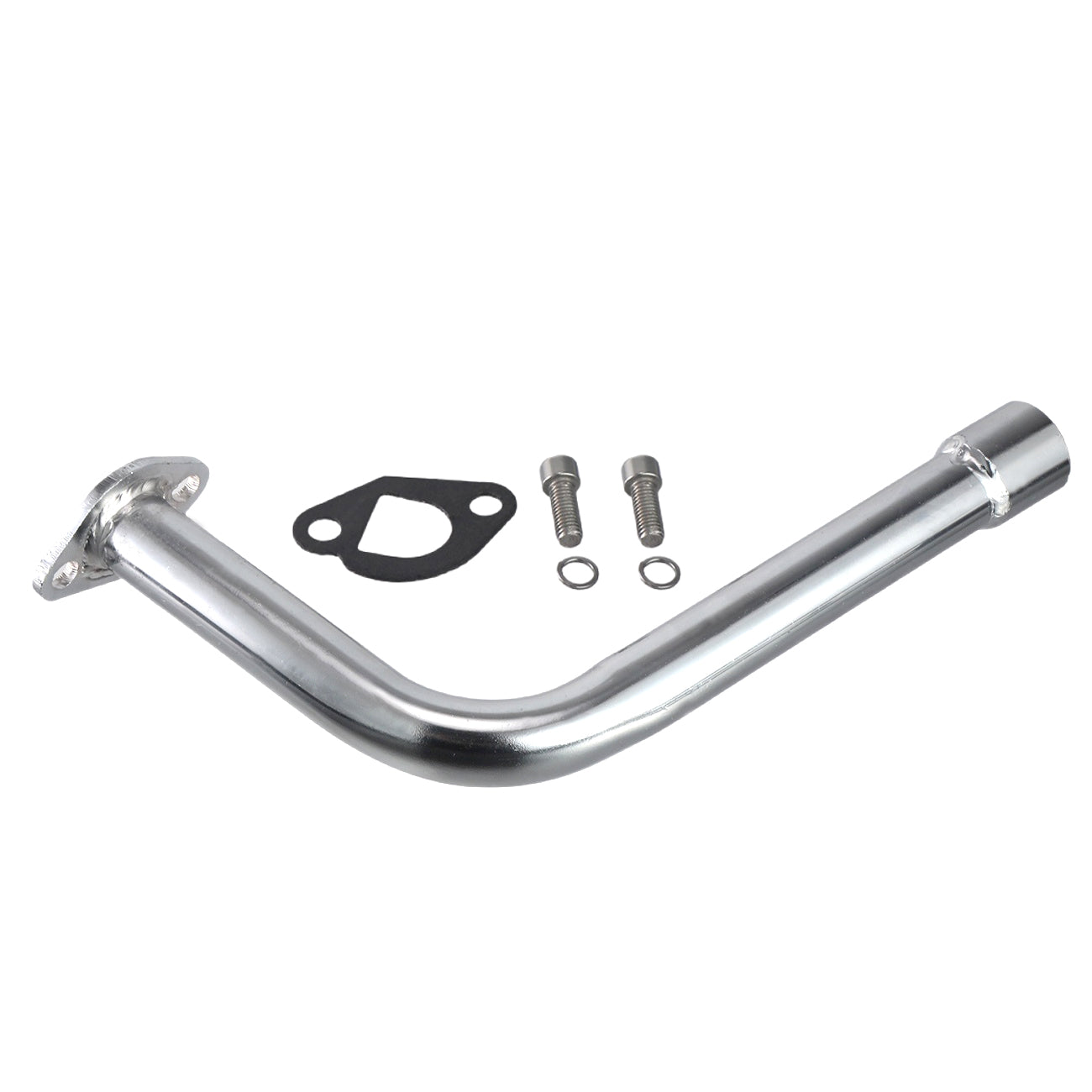 Exhaust Pipe female thread With Muffler For Predator 196cc 212cc for GX160 GX200 Engine for Coleman Bt200x Go Kart Mini Bike Performance Parts Red