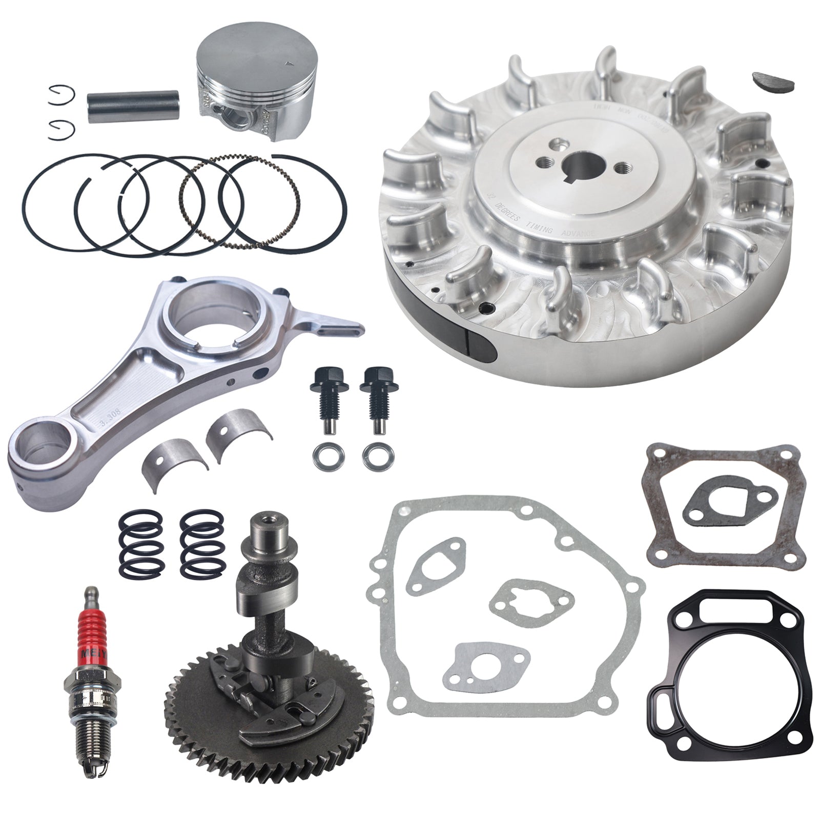 265 Camshaft Billet Flywheel  26lb upgraded valve springs Kit For 212cc Non-Hemi Predator Performance Kit