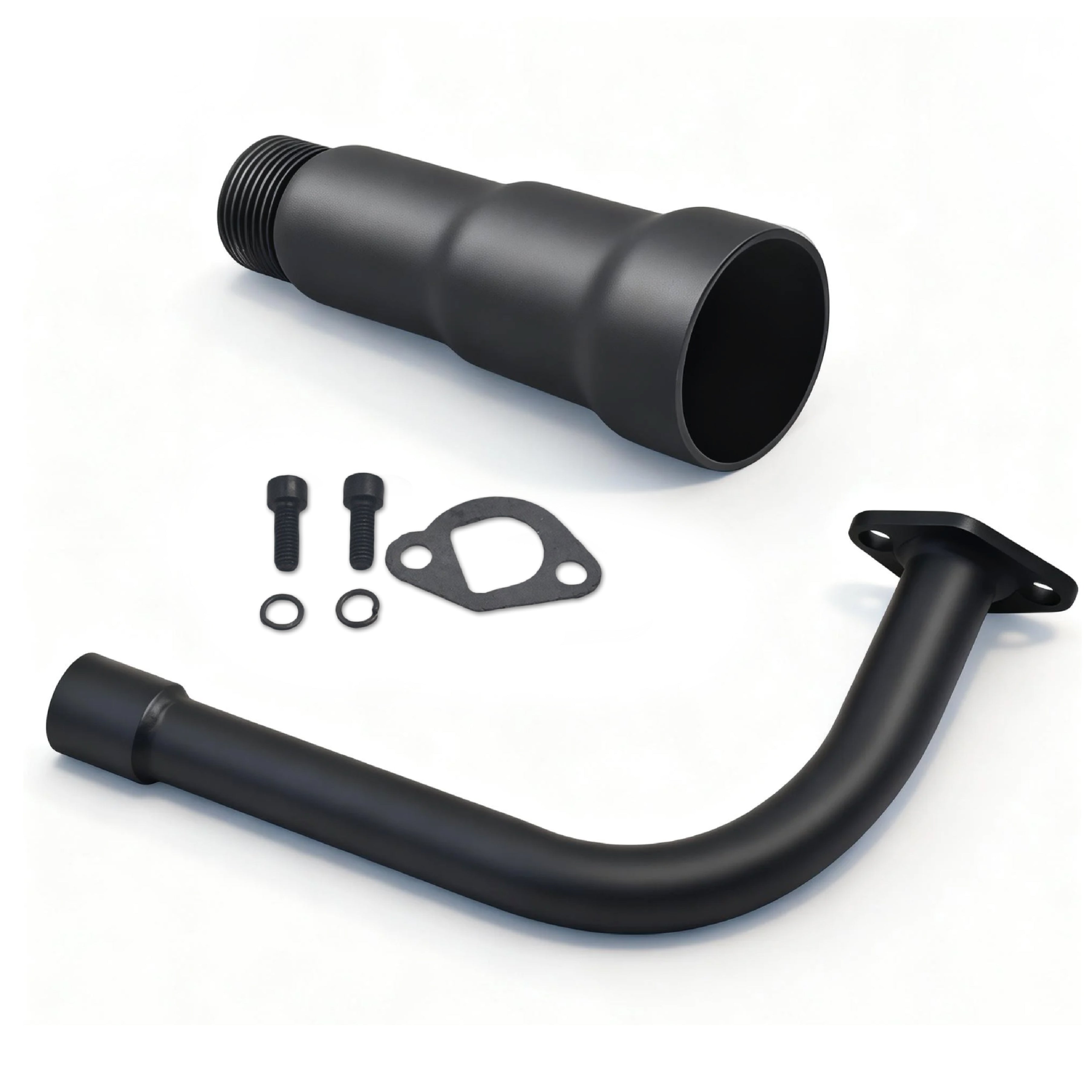 212cc exhaust with 3 Stage exhaust tip For Predator 212cc 196cc 6.5HP for Honda GX160 GX200 for Coleman CT200U BT200X CT200u-ex Mini Bike Go Kart part Black