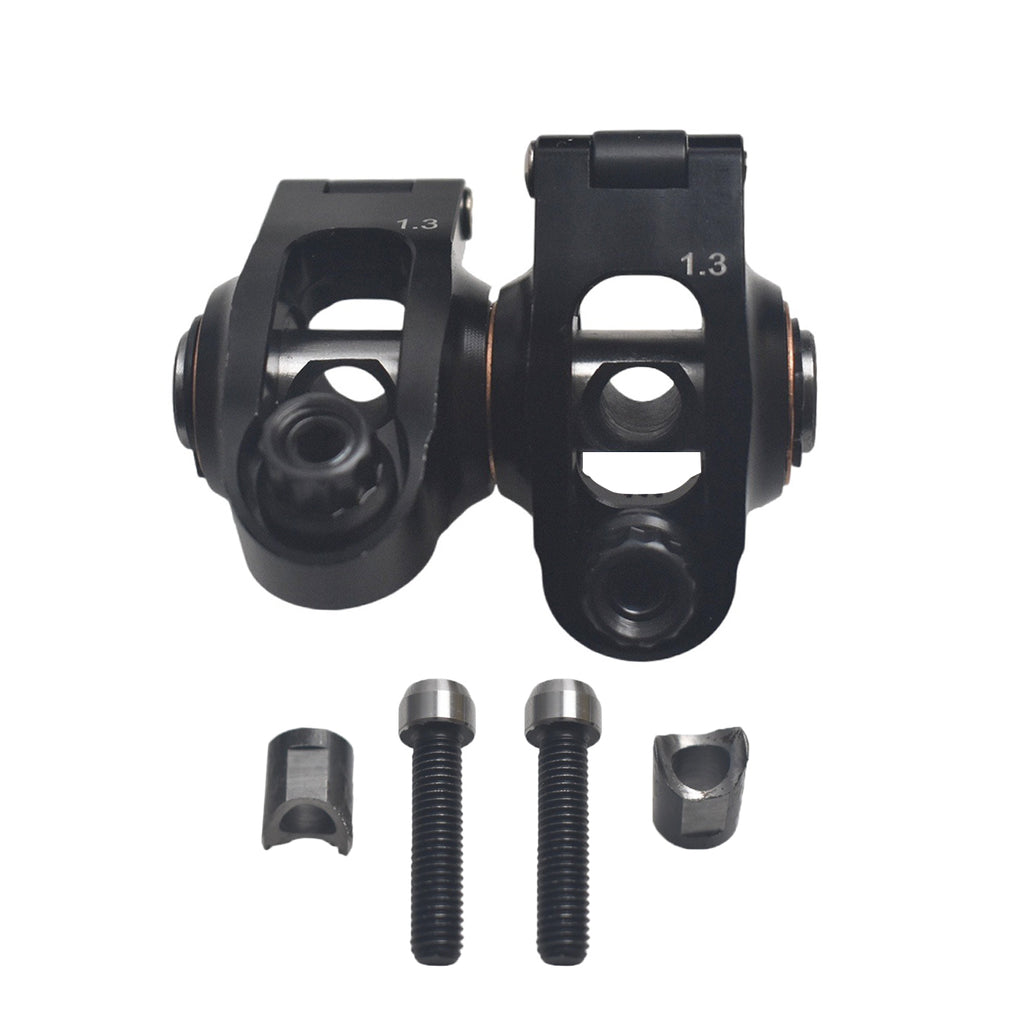 Ultra Light 1.3 Ratio Roller Rockers W/Stainless Steel Valves Bronze Guides kit fit for Predator 212cc New Non-Hemi Engine(Black)