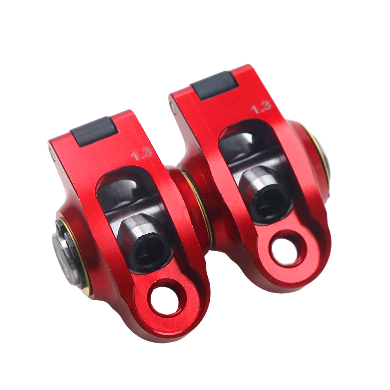 Ultra Light 1.3 Ratio Roller Rockers W/Stainless Steel Valves Bronze Guides kit fit for Predator 212cc New Non-Hemi Engine(Red)