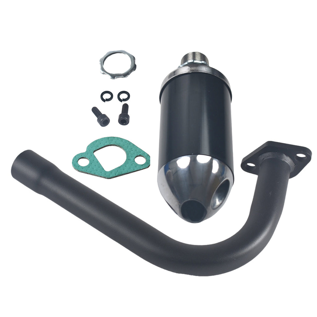 Upgrade Exhaust with Muffler For Coleman CT200U BT200X For Predator 212cc 196cc 6.5HP Go Kart and Mini Bike Black
