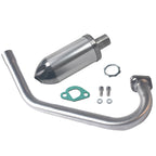 Upgrade Exhaust Pipe with Muffler For Predator 212cc 196cc For Coleman Ct200u Ct200u-Ex Bt200x For Honda Gx160 Gx200 Go Kart Mini Bike Parts Silver