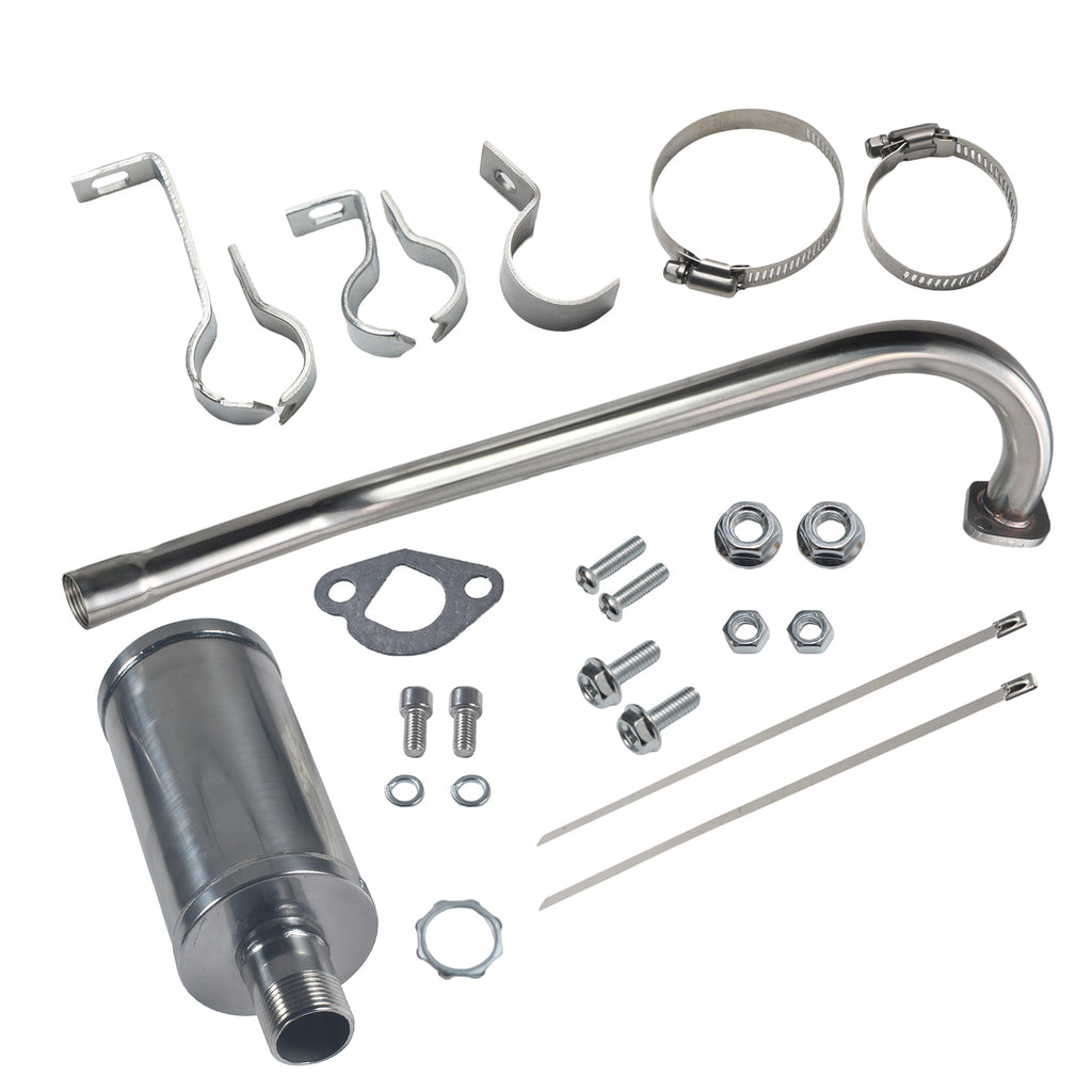 Exhaust Pipe with Muffler Fit for Predator 212cc 196cc  Honda GX200/GX160 Coleman CT200U-EX for Baja MB165, MB200
