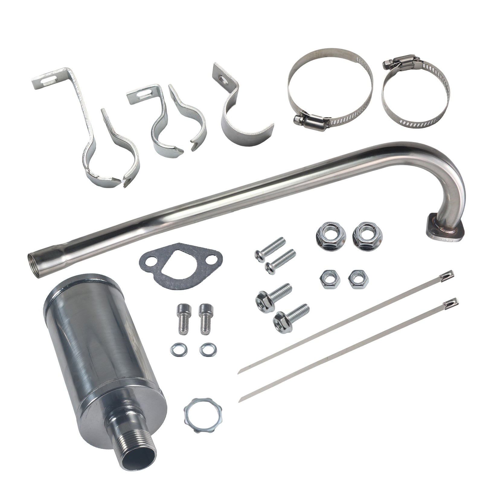 Exhaust Pipe with Muffler Fit for Predator 212cc 196cc  Honda GX200/GX160 Coleman CT200U-EX for Baja MB165, MB200