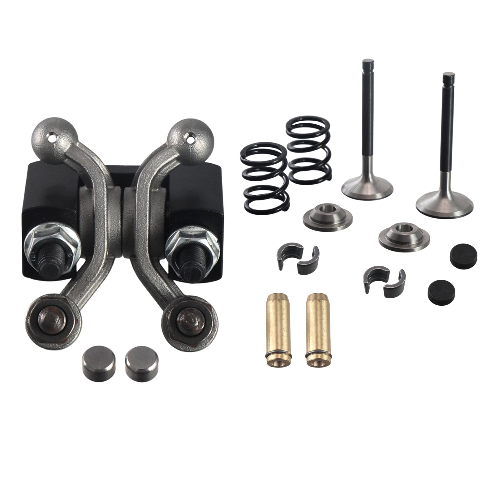1.3 Ratio Rocker Arms w/Stainless Steel Valves Bronze Guides kit fit for Predator 212cc New Non-Hemi Engine