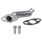Flexible Exhaust Muffler Pipe Silencer Chain Tensioner Adjuster with Offset Intake Manifold Kit For 49cc 60cc 66cc 80cc 100cc 2 Stroke Engine Motorized Bicycle Bike Gas Motor Parts - Silver