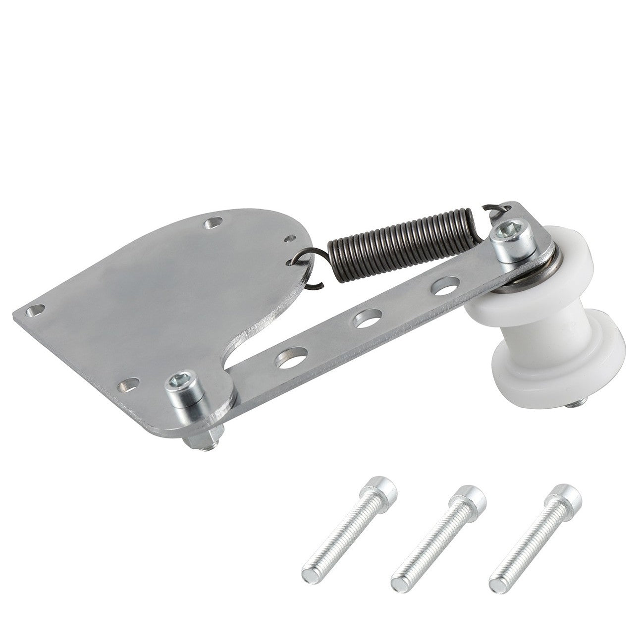 Flexible Exhaust Muffler Pipe Silencer Chain Tensioner Adjuster with Offset Intake Manifold Kit For 49cc 60cc 66cc 80cc 100cc 2 Stroke Engine Motorized Bicycle Bike Gas Motor Parts - Silver