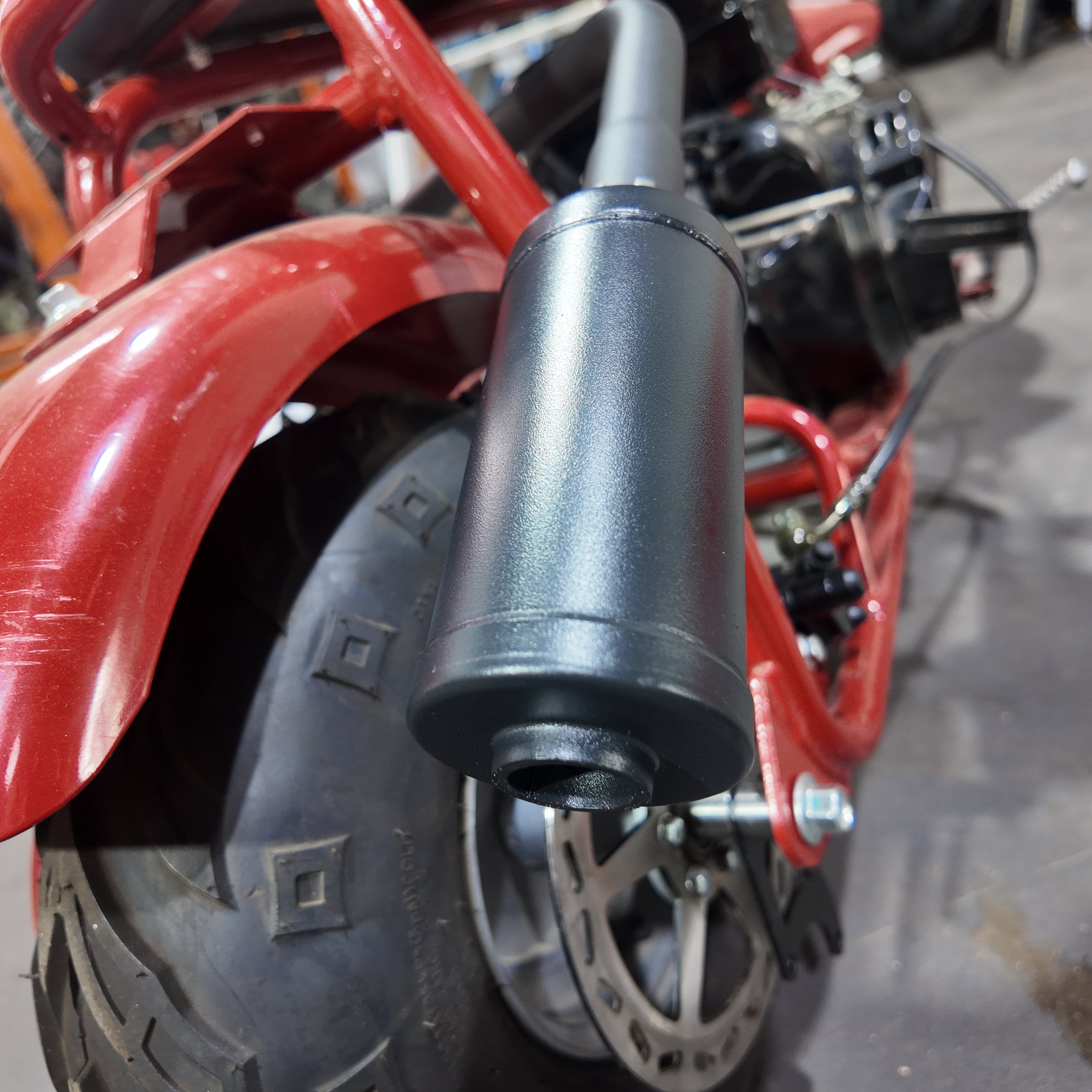 Upgrade Right Long Exhaust Pipe With Muffler For Coleman CT100U CC100X 98cc For FRP GMB100 Mini Bike For Predator 79cc 3hp Engine Mini Bike Black