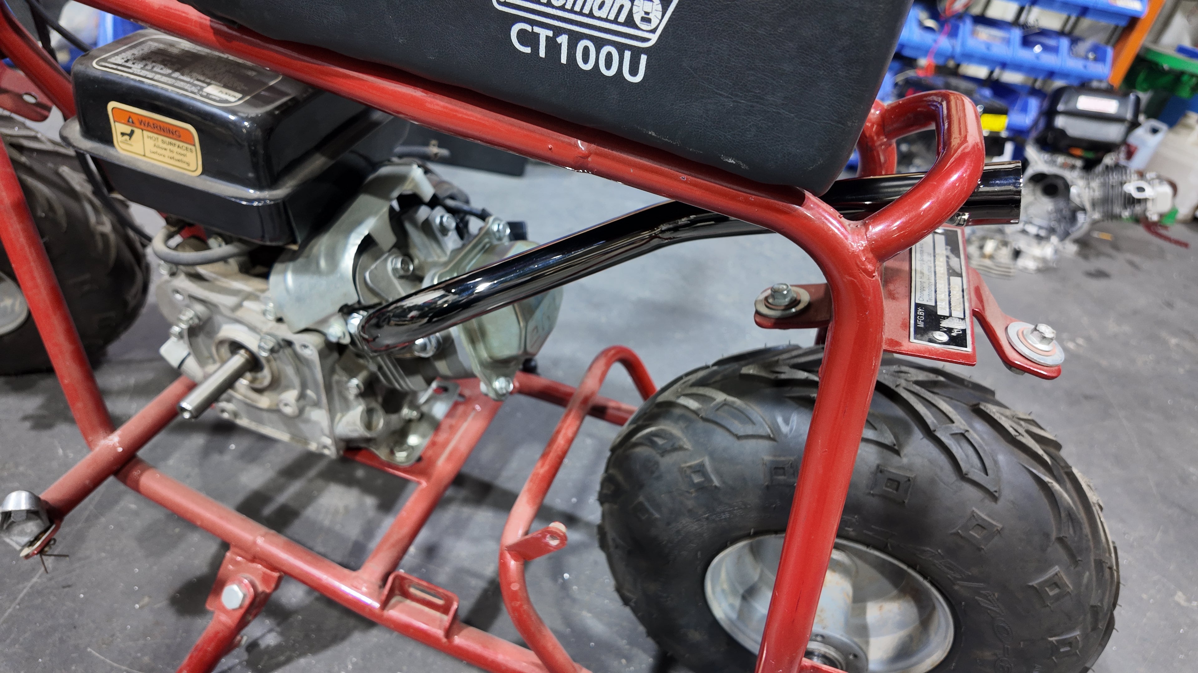 Central long Exhaust Pipe Coleman CT100U