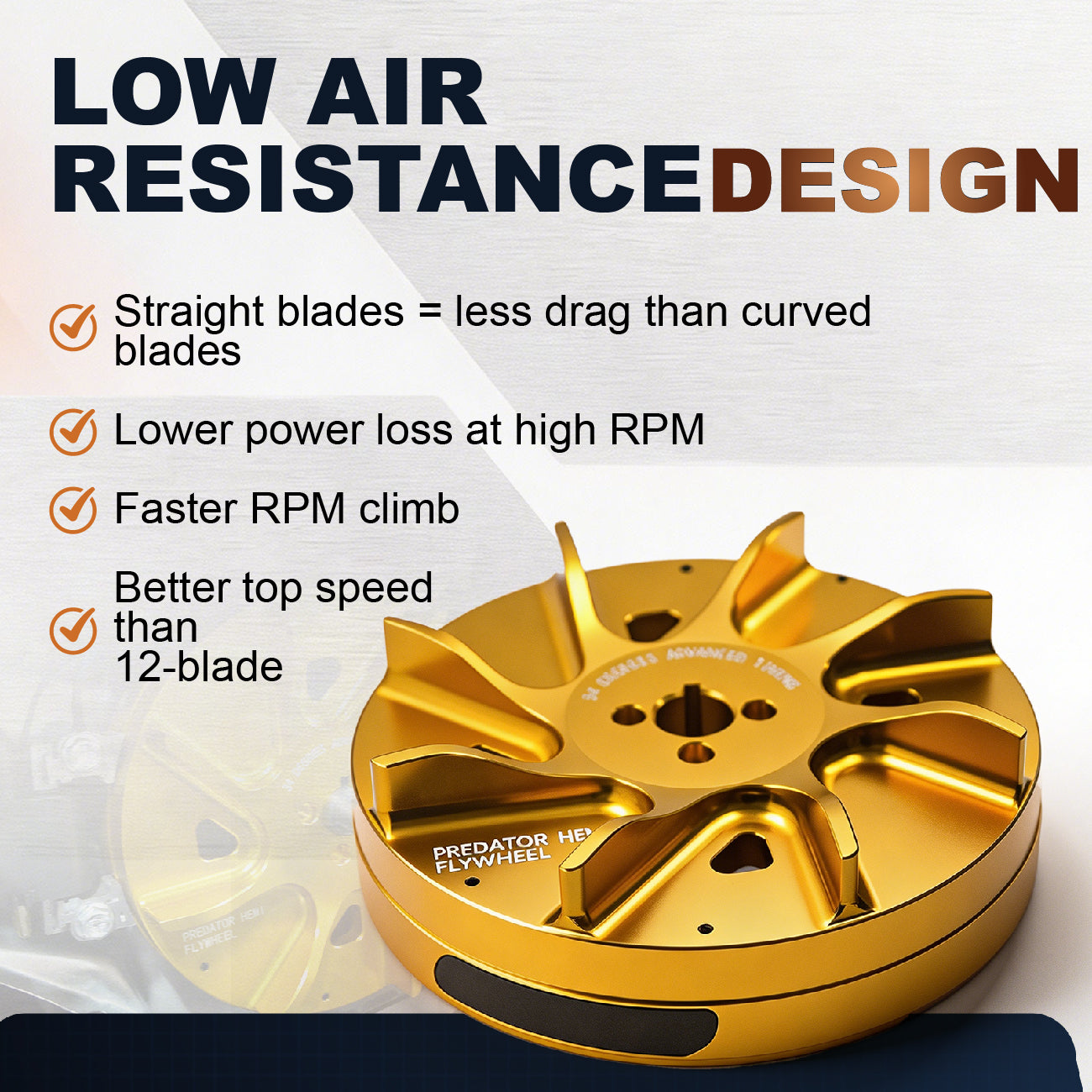 Slipstream Billet Flywheel,3.3 lbs For Predator Hemi Engines ONLY!