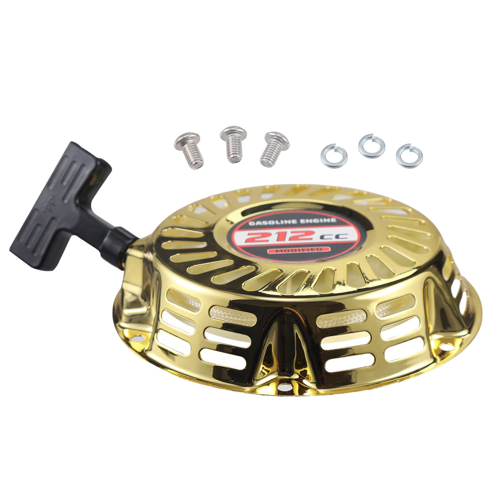 Gold Chrome Recoil Starter for Predator 212cc Honda GX160 GX200 MiniBike Go Kart