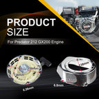 Pull Start Recoil Starter Assembly w/Recoil Fan Cover Shroud Housing kit for Predator 212 Colema* BT200X CT200U 212cc Mini Bike, KT196 Go Kart for Hond* GX160 GX200 Engine