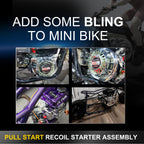 Pull Start Recoil Starter Assembly w/Recoil Fan Cover Shroud Housing kit for Predator 212 Colema* BT200X CT200U 212cc Mini Bike, KT196 Go Kart for Hond* GX160 GX200 Engine