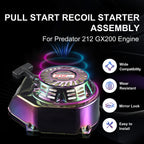 Premium Pull Start Recoil Starter Assembly Kit w/Fan Cover Shroud Perfect Fit for Predator 212 Coleman BT200X/CT200U 212cc Mini Bikes & Honda GX120/GX160/GX200 Engines Colorful