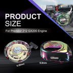 Premium Pull Start Recoil Starter Assembly Kit w/Fan Cover Shroud Perfect Fit for Predator 212 Coleman BT200X/CT200U 212cc Mini Bikes & Honda GX120/GX160/GX200 Engines Colorful