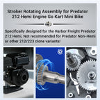 55mm Stroker Crankshaft For Predator 212cc Hemi Engine Go Kart Mini Bike