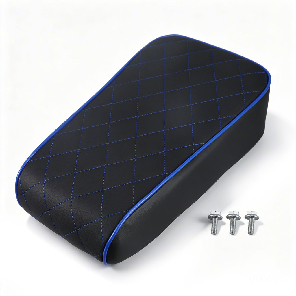 Blue Diamond-Stitch Mini Bike Seat for Coleman CT100U