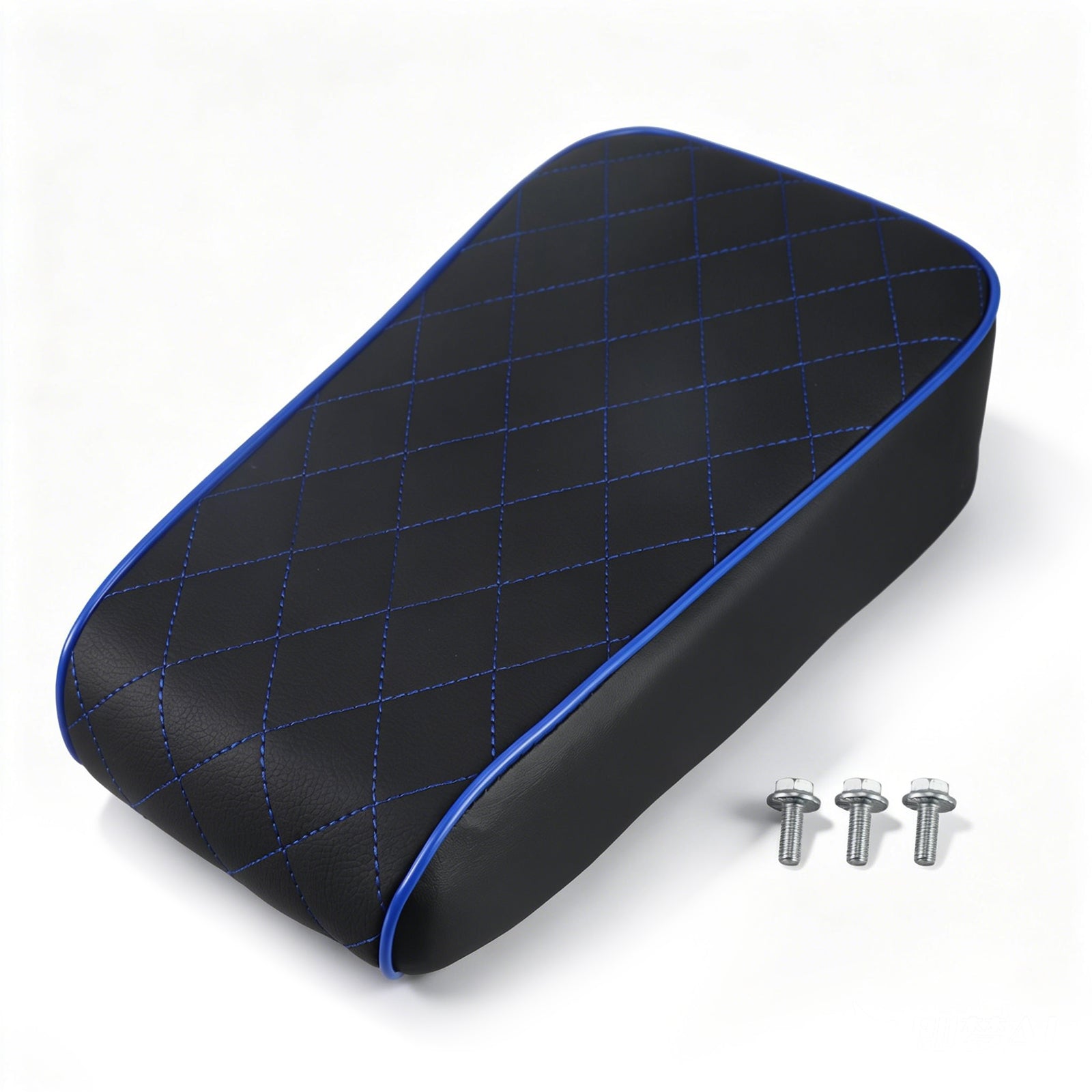 Blue Diamond-Stitch Mini Bike Seat for Coleman CT100U