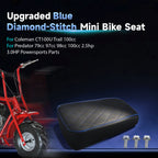 Blue Diamond-Stitch Mini Bike Seat for Coleman CT100U