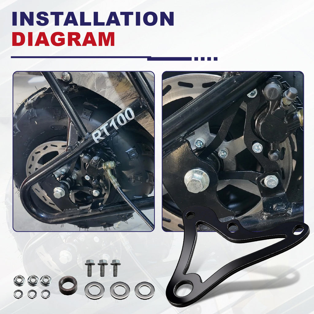 Hydraulic Brake Caliper Bracket fit for Coleman RB100 RT100 for Monster Moto MM-B80 MM-B105 GMB100 Mini Bikes
