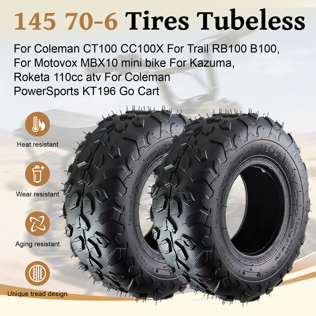 145/70-6 Tires Tubeless