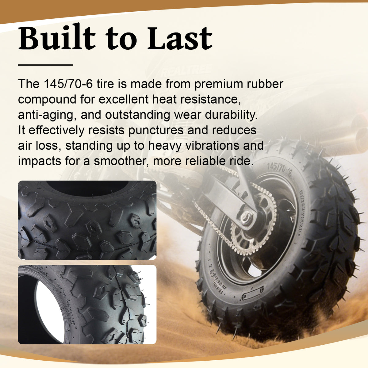 145/70-6 Tires Tubeless