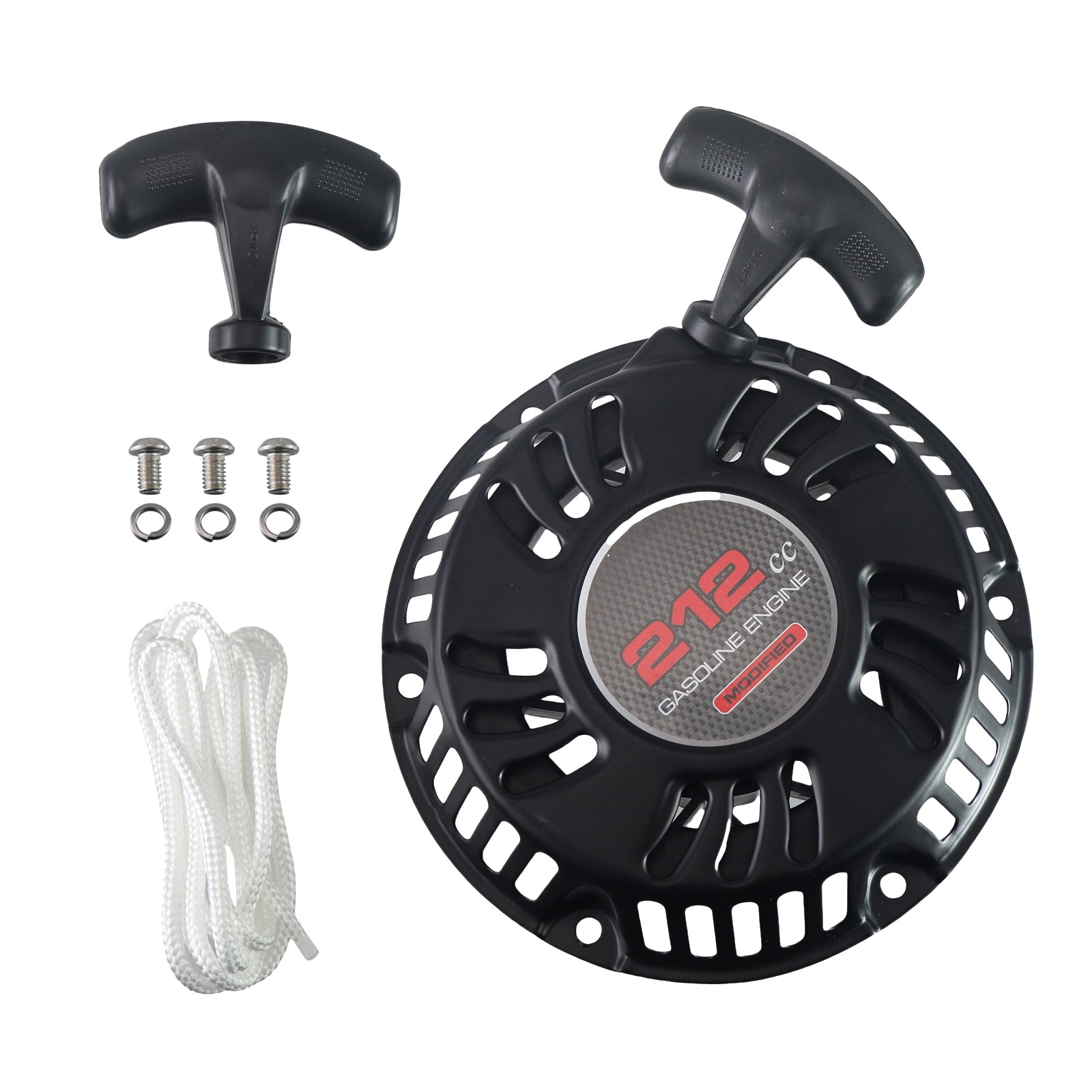 Upgrade Pull Start Recoil Starter Assembly fit for Predator 212cc 196cc Engines for Coleman CT200U Minibikes, Go Karts