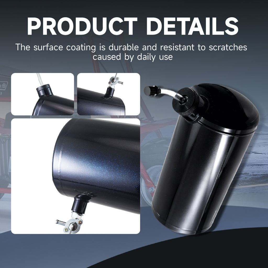 Upgraded 10x4.5" Aluminum alloy welding Gas Fuel Tank Cylinder(Premium Glossy Paint ) For Predator 212cc 196cc/6.5HP Go Kart and Gas Mini Bike,For Coleman CT200U BT200X CT200u-ex
