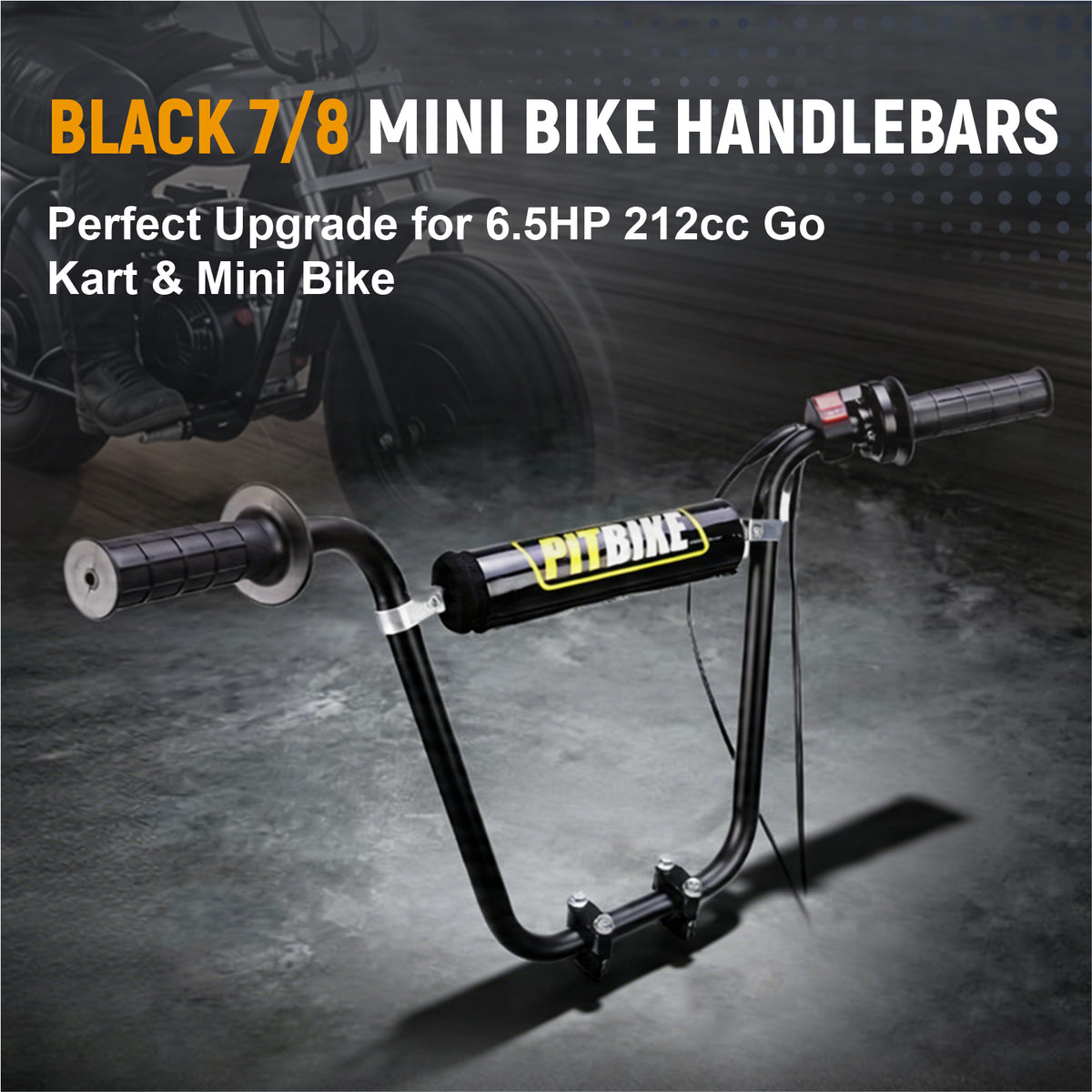 7/8 Mini Bike Handlebars 14" Ape Hanger