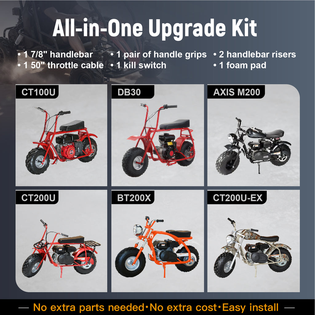 7/8 Mini Bike Handlebars 14" Ape Hanger