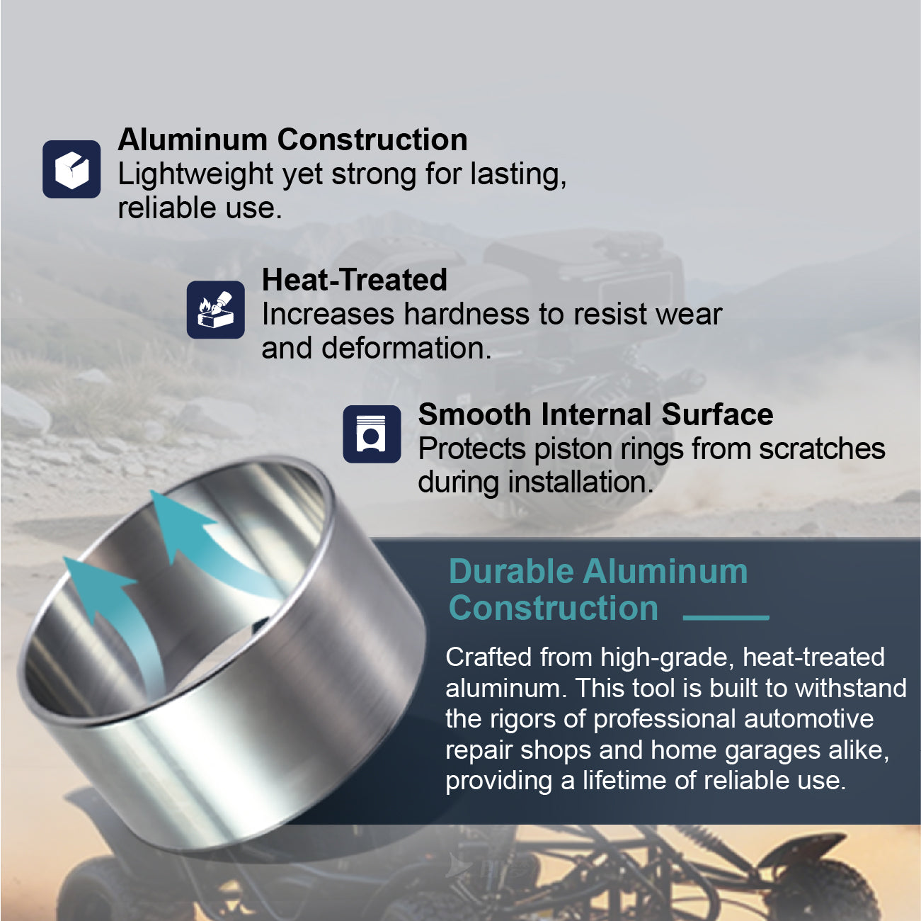 70mm Aluminum Piston Ring Compressor