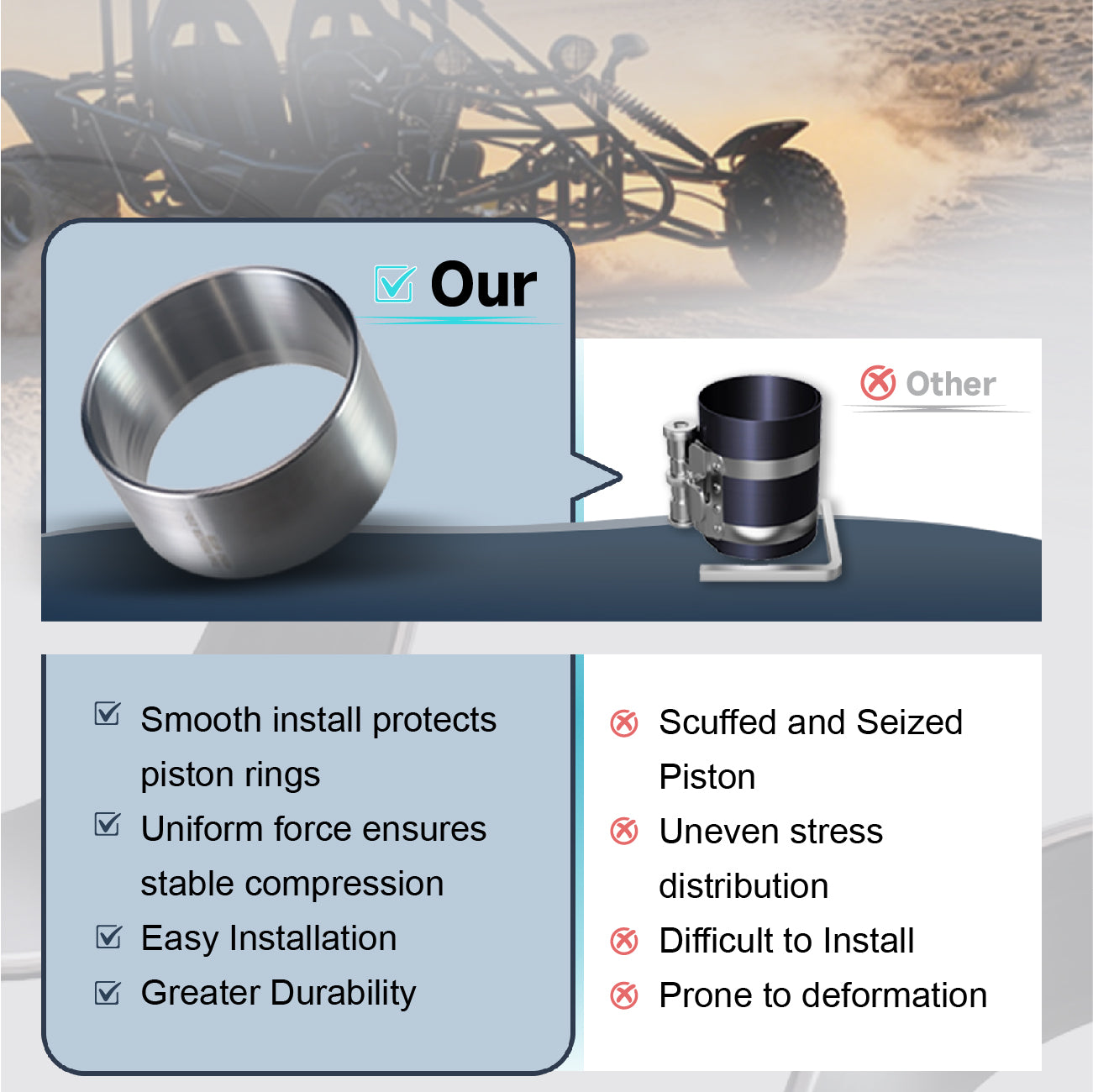 70mm Aluminum Piston Ring Compressor