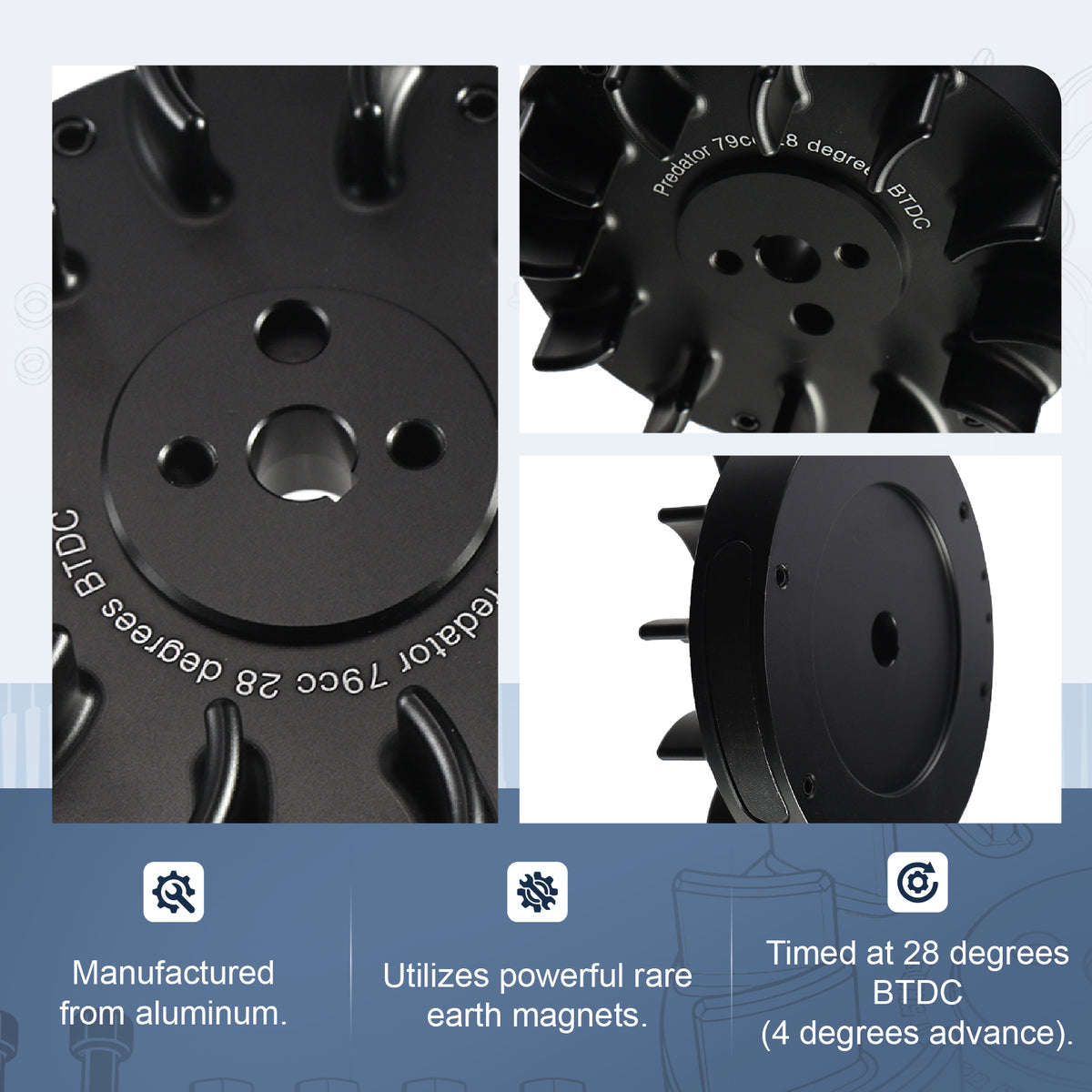 Billet Flywheel for Predator 79cc 98cc