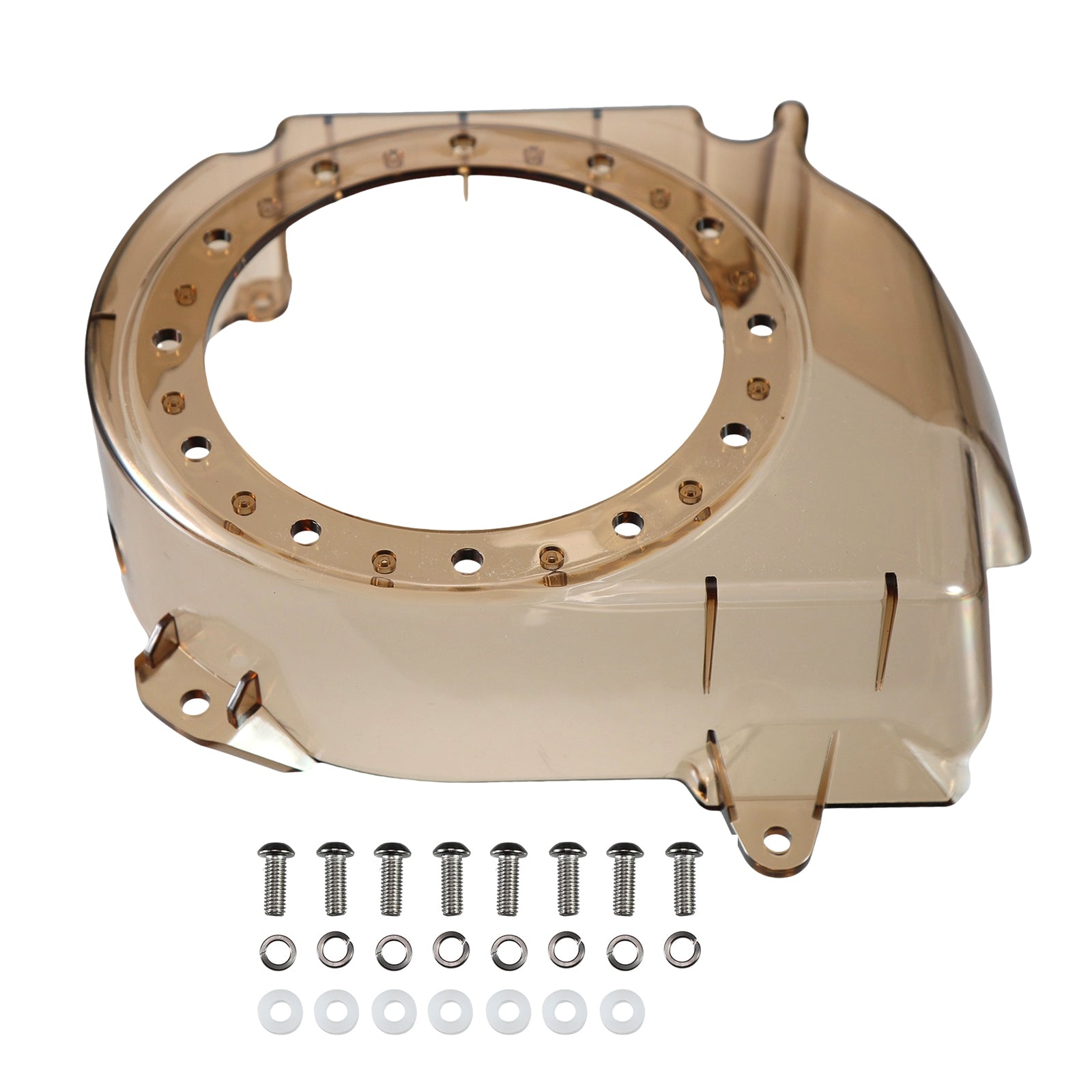 Clear Brown Polycarbonate Recoil Fan Cover Shroud fit for Predator 212cc Hemi/Non-Hemi for Honda GX160/GX200 for Hisun 196cc Engines for Coleman B200R CT200U BT200X KT196 Go Kart Mini Bike