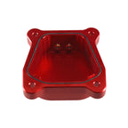 Red CNC Aluminum Raised Valve Cover with O-Ring Horizontal Threads