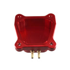 Red CNC Aluminum Raised Valve Cover with O-Ring Horizontal Threads