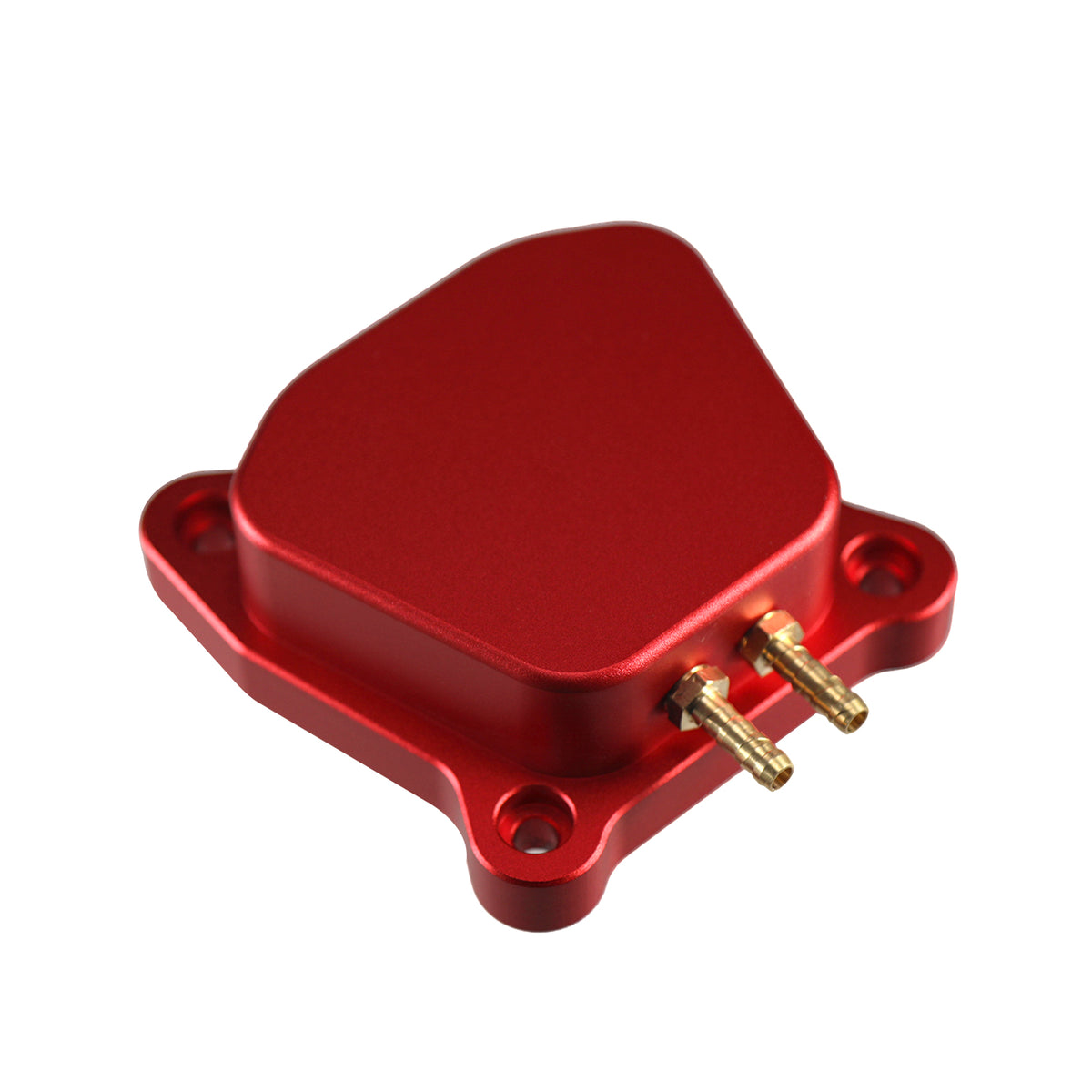Red CNC Aluminum Raised Valve Cover with O-Ring Horizontal Threads