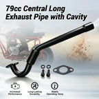 Exhaust Pipe with Cavity For Predator 79cc 98cc  Coleman CT100U