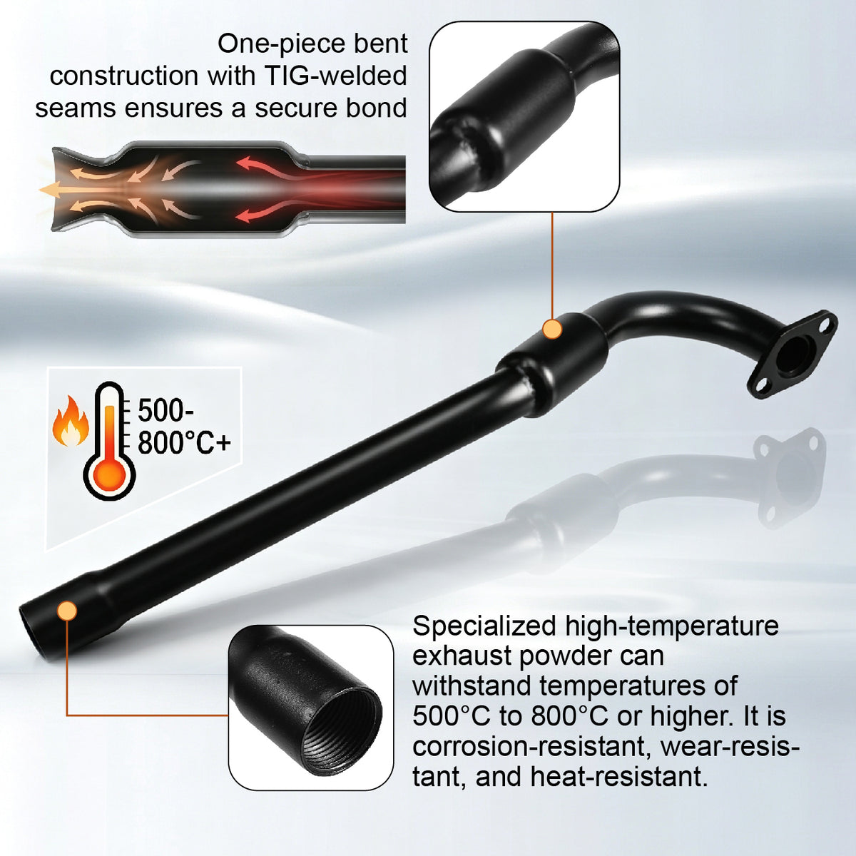 Exhaust Pipe with Cavity For Predator 79cc 98cc  Coleman CT100U