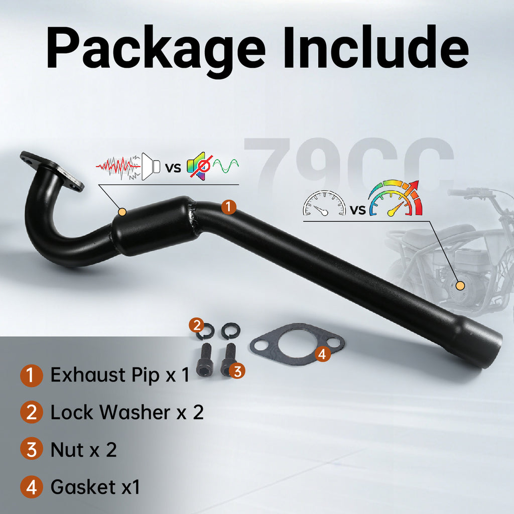 Exhaust Pipe with Cavity For Predator 79cc 98cc  Coleman CT100U