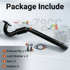 Exhaust Pipe with Cavity For Predator 79cc 98cc  Coleman CT100U