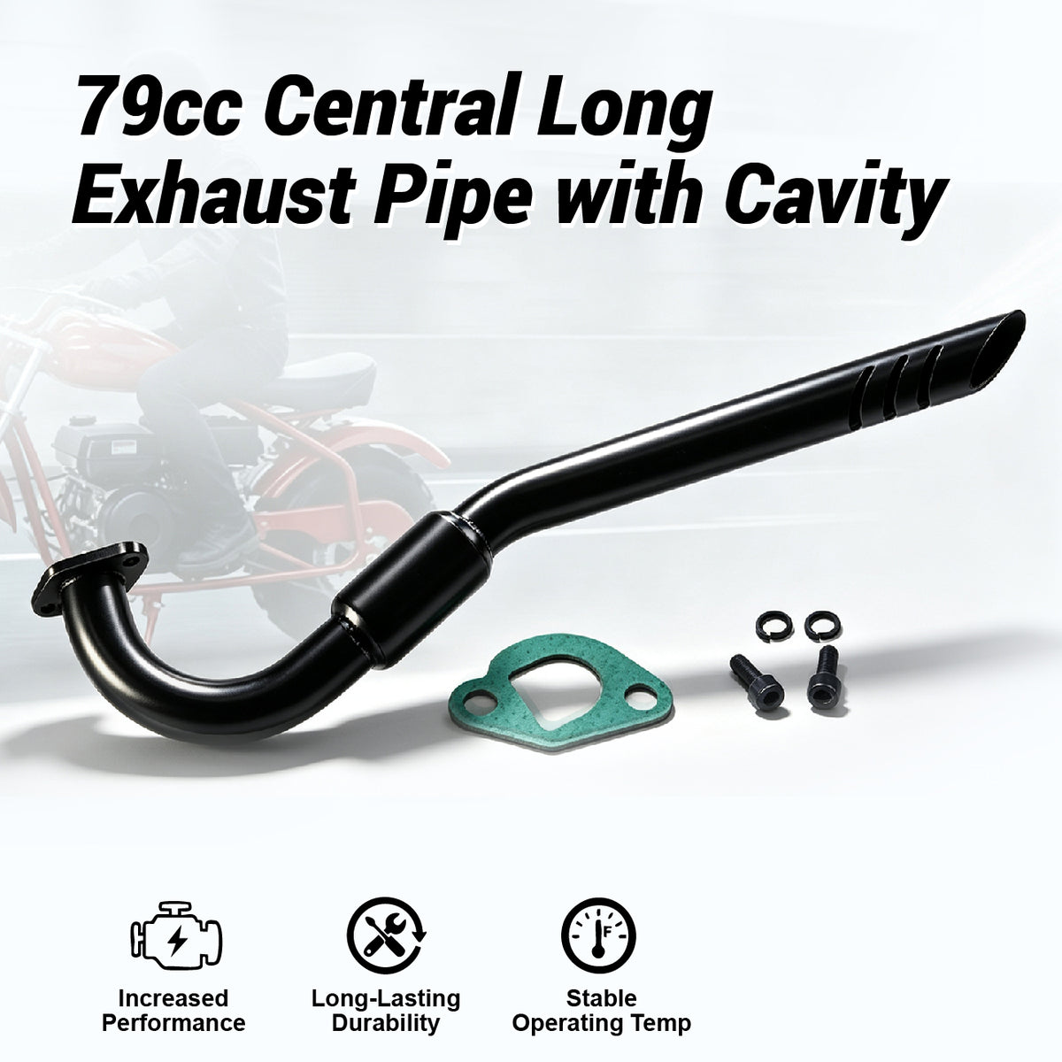 Central 98cc Exhaust Pipe For FRP GMB100 Coleman CT100U