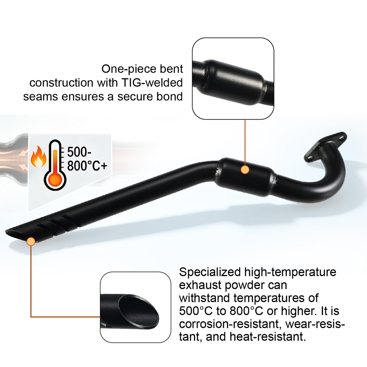 Central 98cc Exhaust Pipe For FRP GMB100 Coleman CT100U