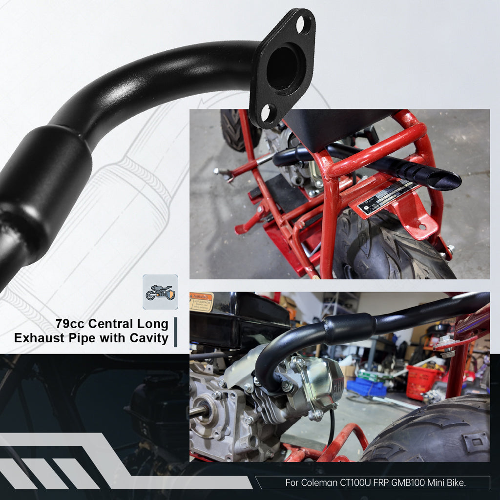 Central 98cc Exhaust Pipe For FRP GMB100 Coleman CT100U