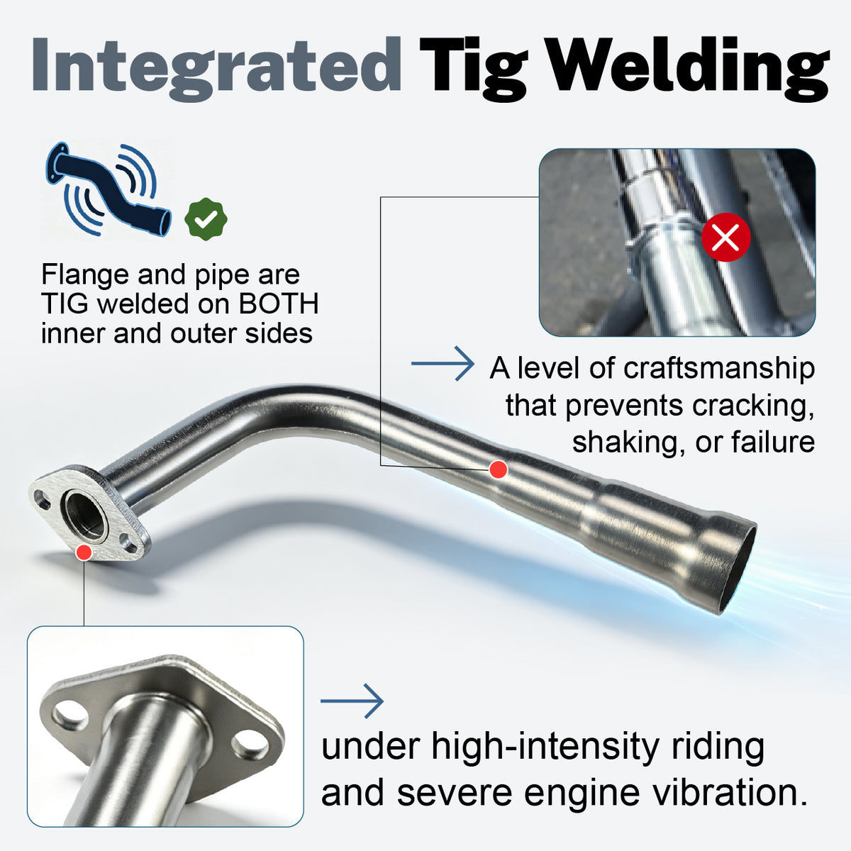 3 Stage Exhaust Header Pipe For Predator 212cc