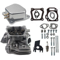 Assembled Cylinder Head CNC Valve Cover Kit for Honda GX160 GX200 for Predator 212cc Non-Hemi Engines, with Gaskets & Spark Plug Fits Generators, Water Pumps, Pressure Washers（Silver）